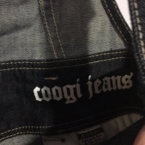COOGI Jeans Vintage 90s Dark Denim overall skirt - Picture 8 of 9